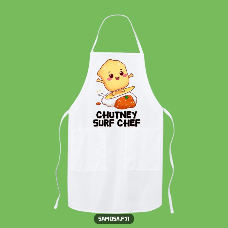 Funny Pastry Chutney Surf Apron: Cook Up Fun with This Hilarious Golden Gear