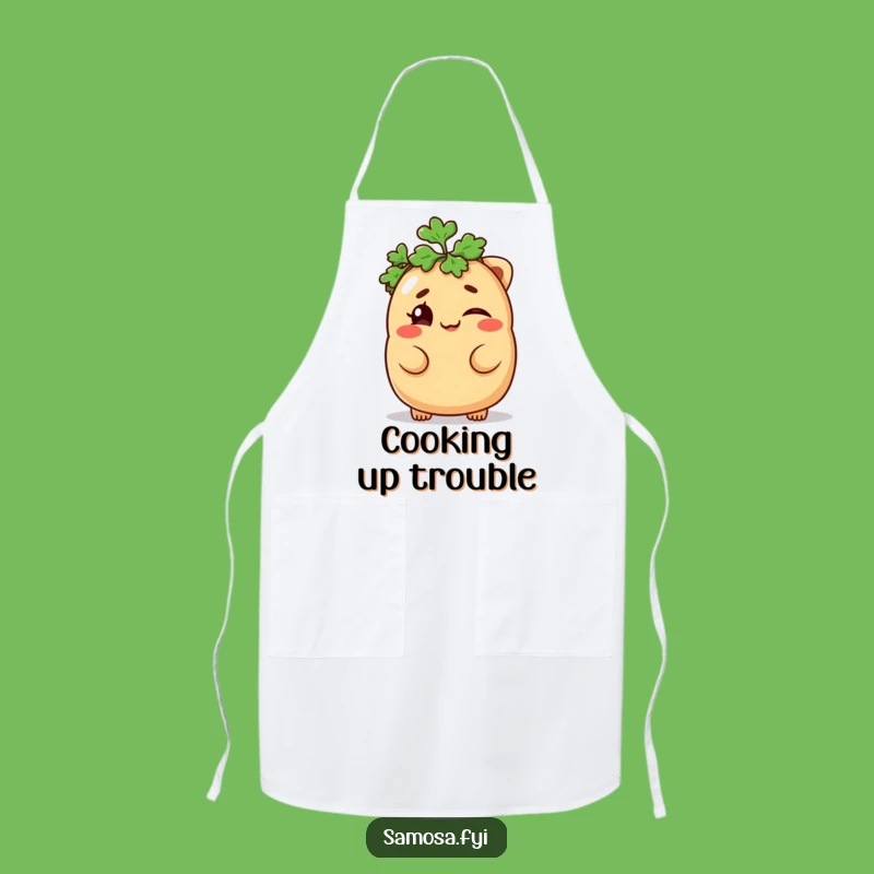 Funny Samosa Apron - Cook with Mischief & Parsley Hat Gift