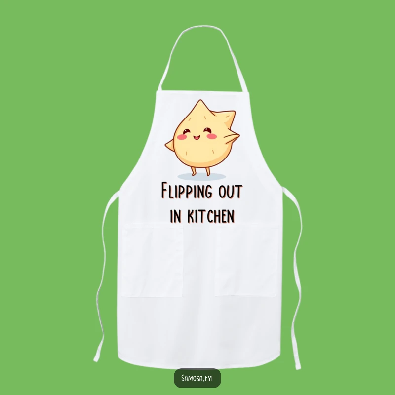 Funny Samosa Cartwheel Apron: Cook with Fun in this Snack Design