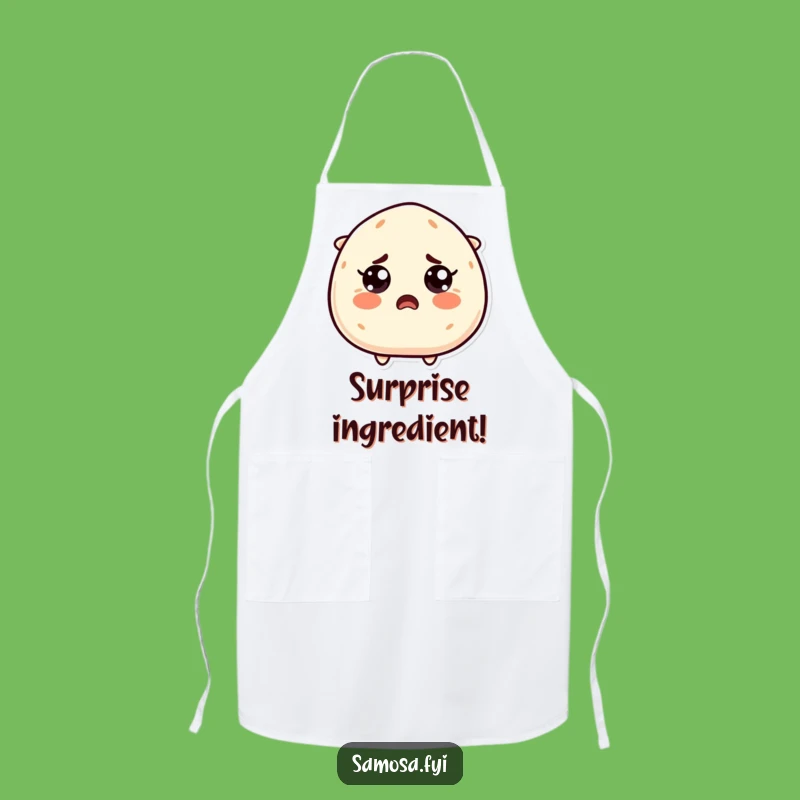 Funny Startled Samosa Apron: Cook with Surprise and a Hilarious Gift!