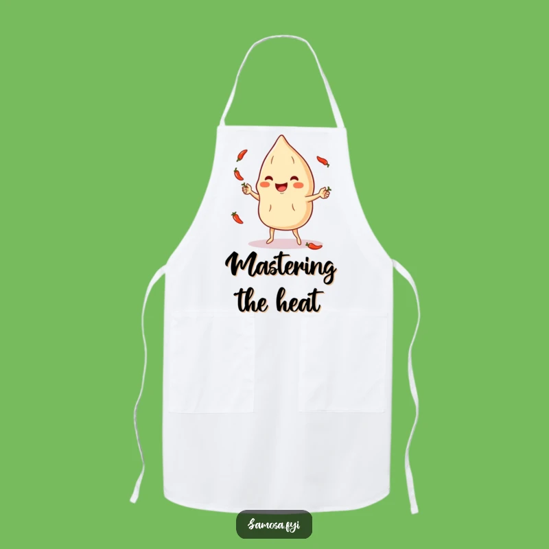 Funny Samosa Chili Pepper Juggling Apron - Cook with Spice & Laughter!