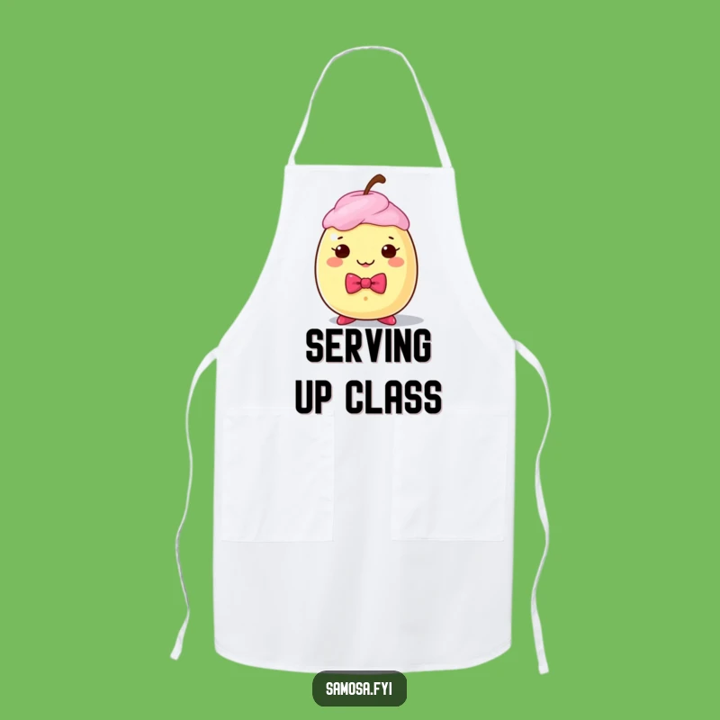 Funny Dapper Gulab Jamun Bow Tie Apron - Cook in Sweet Style