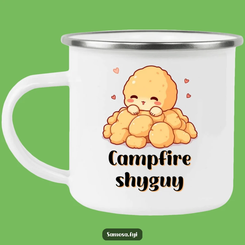 Funny Pakora Peeking Camping Mug: Shy Snack Companion for Outdoors