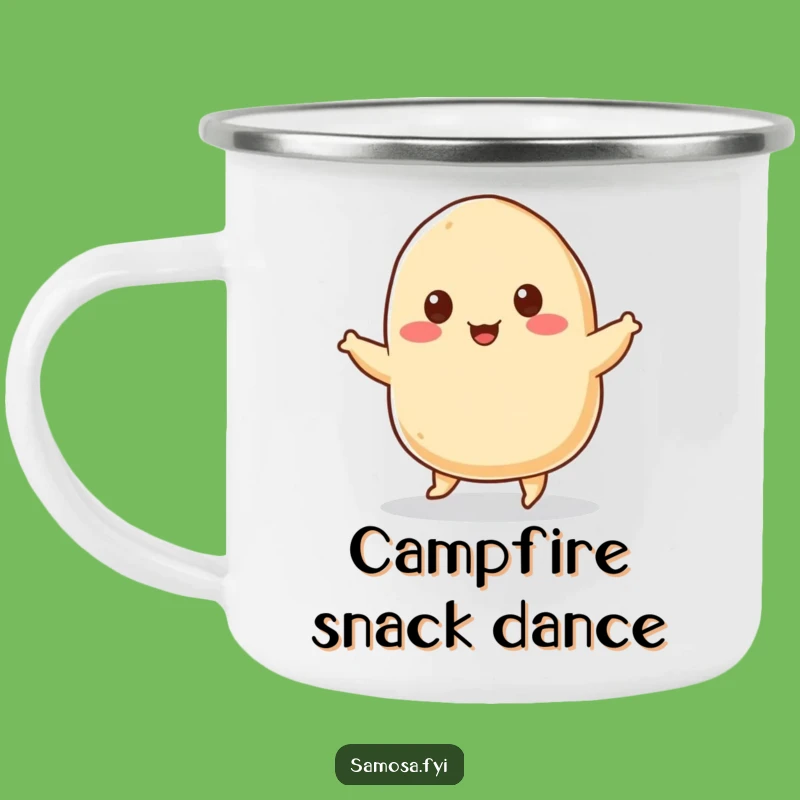 Funny Samosa Jig Camping Mug: Happy Snack Cup, Hilarious Outdoor Gift