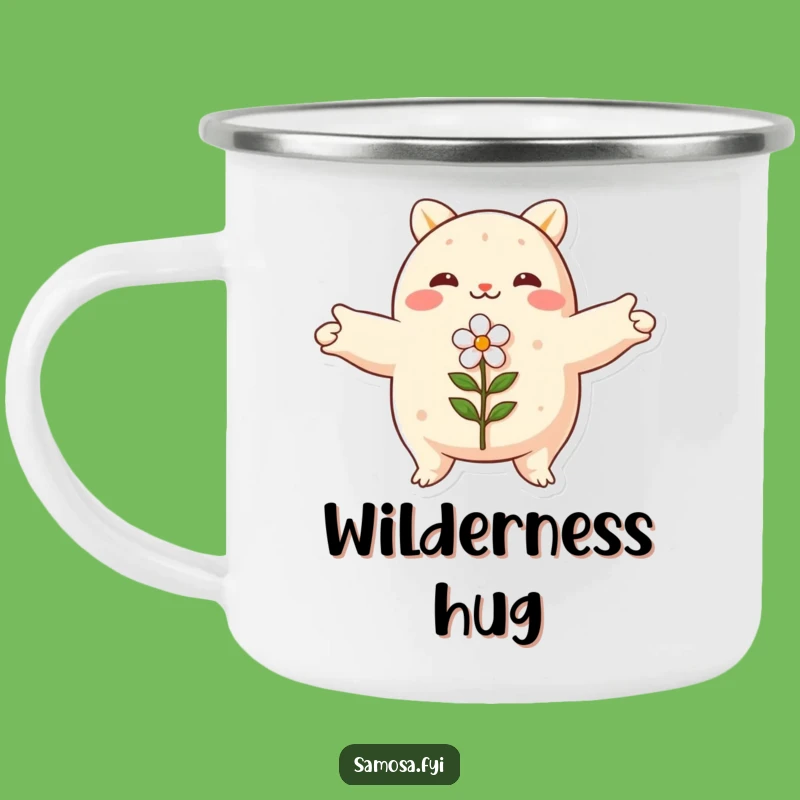 Funny Embracing Samosa Camping Mug - Peaceful Nature Adventure Companion