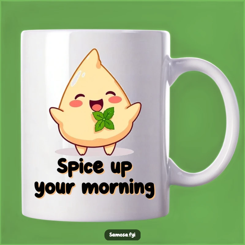 Funny Samosa Mint Gift Mug - Joyful Indian Snack, Perfect Comical Treat Gift