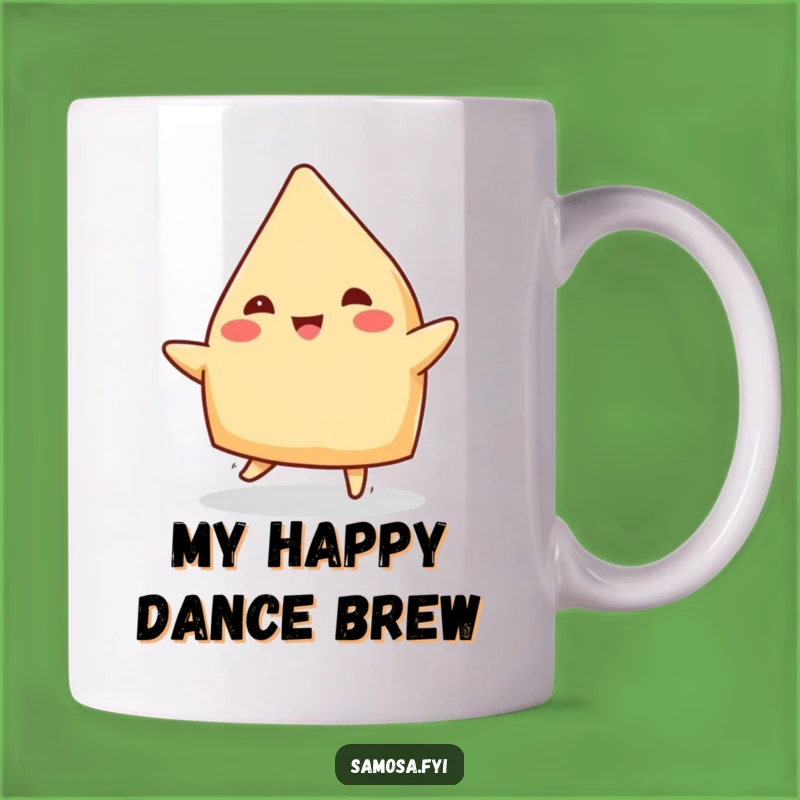 Funny Cheerful Samosa Jig Mug: A Hilarious Triangular Treat Gift