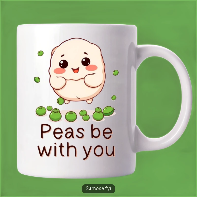 Funny Dumpling & Peas Mug - Cute & Humorous Foodie Gift for Lovers of Fun