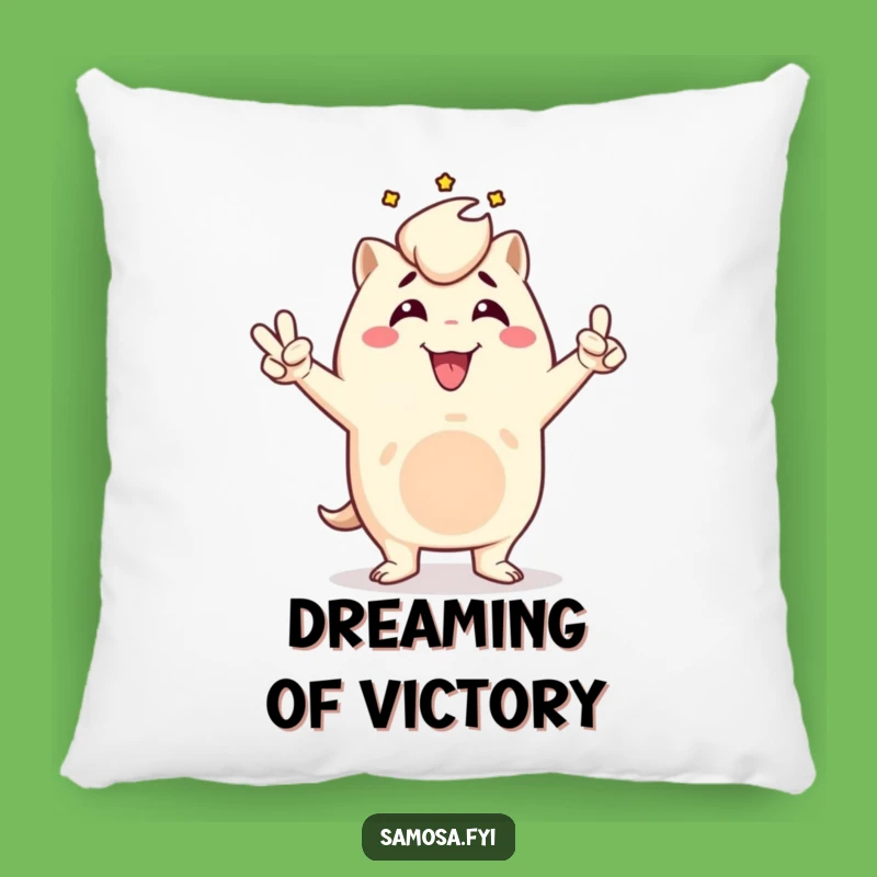 Funny Triumphant Samosa Pillow: Snuggle Up with Your Winning Spirit