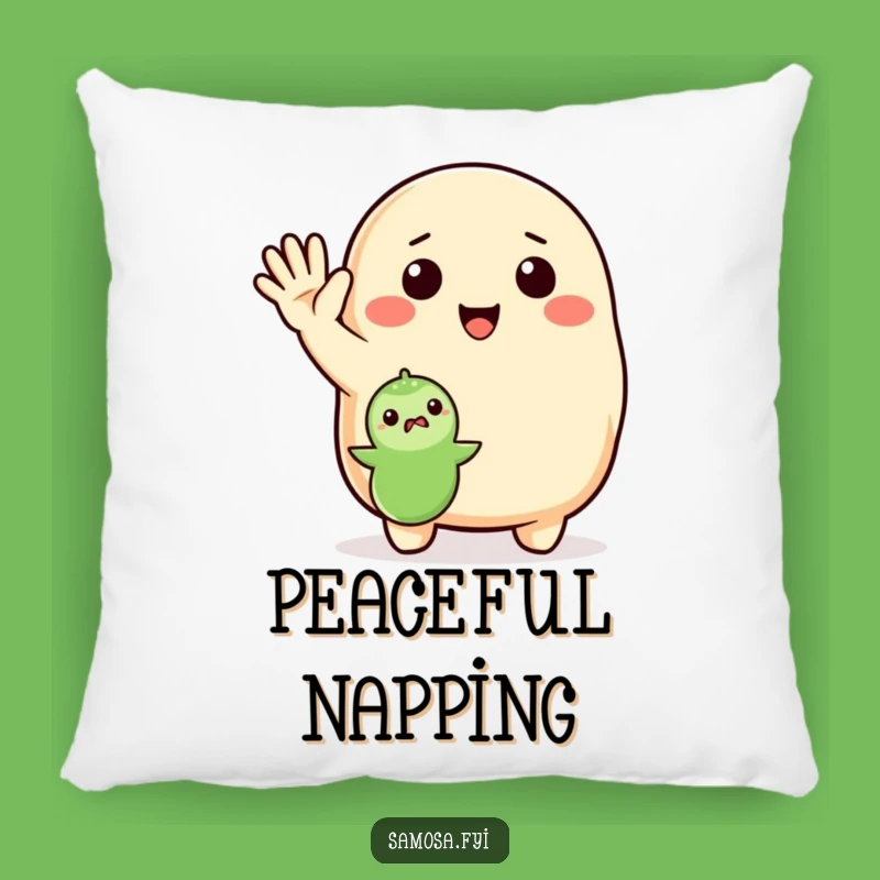 Funny Waving Samosa Pillow - Comfy & Enthusiastic Decor