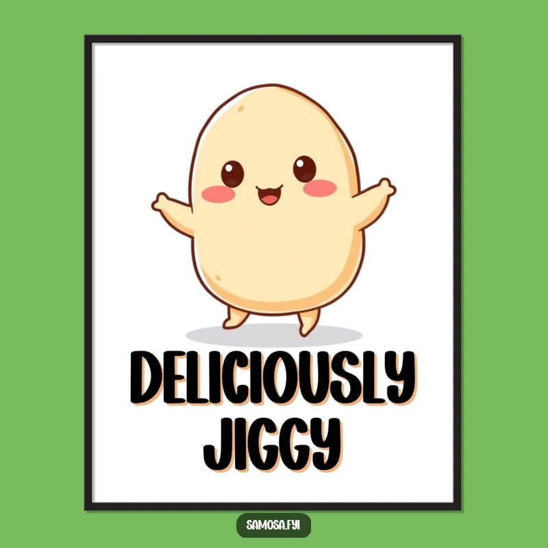 Funny Samosa Jig Digital Art: Dancing Snack Printable, Instant Humorous Decor Gift