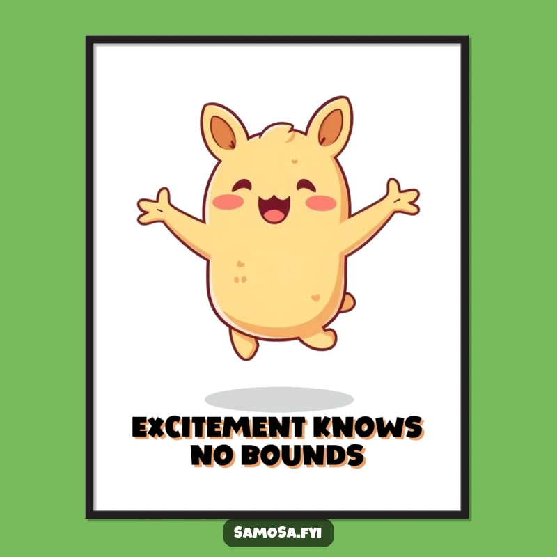 Funny Samosa Hop Digital Art - Instant Excitement Decor Gift