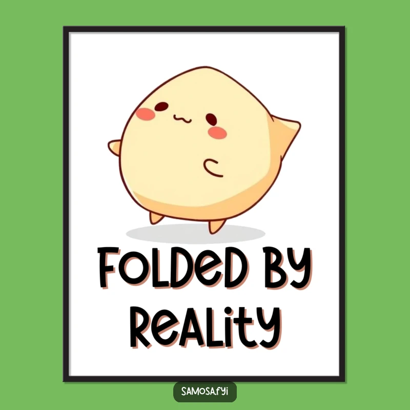 Funny Tripping Samosa Digital Art Print: Instant Chuckles for Your Space! A Quick Funny Gift.