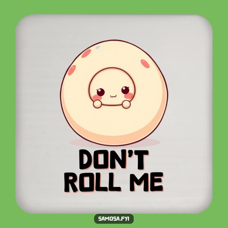 Funny Samosa Coaster Set - Wobbly Ball Snack Drink Protection Funny Gift