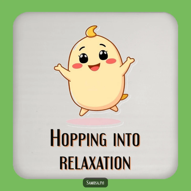 Funny Samosa Hopping Coaster - Joyful Drink Protection, Perfect Funny Gift!