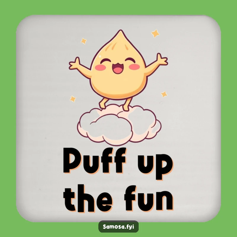 Funny Bouncing Samosa Coasters - Whimsical Pastry Protection for Tables