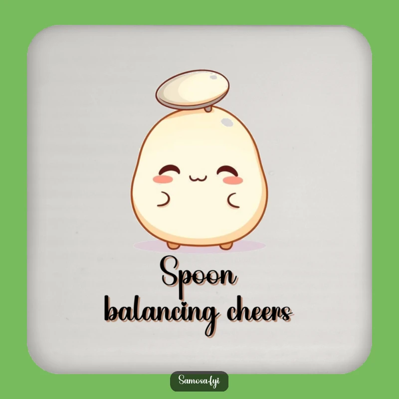 Funny Pastry Spoon Balance Coaster: Protect Surfaces with Hilarious Skill
