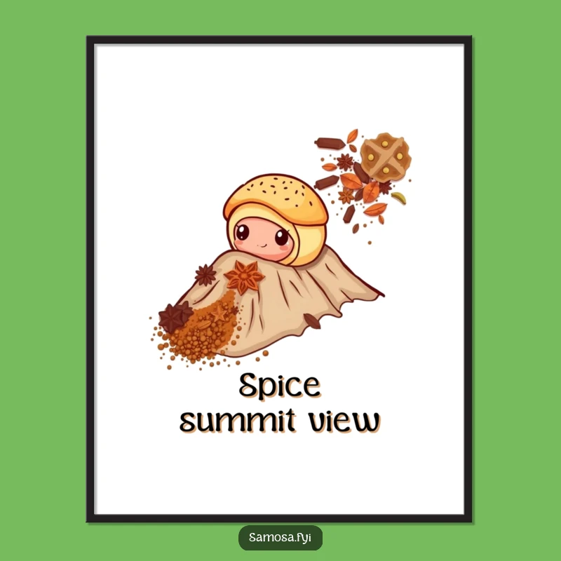 Funny Pastry Spice Mountain Poster: Epic Baking Adventure Wall Art for Laughs