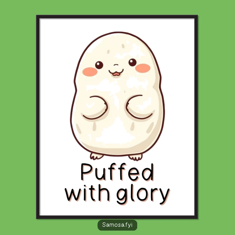 Funny Samosa Poster: Proud Chest Puff Art, Ideal Humorous Gift for Walls