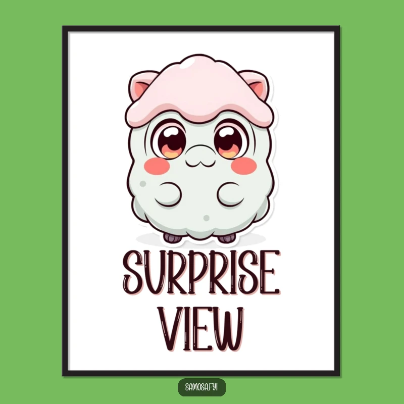 Funny Surprised Samosa Poster: Bring Expressive Shock to Your Walls!
