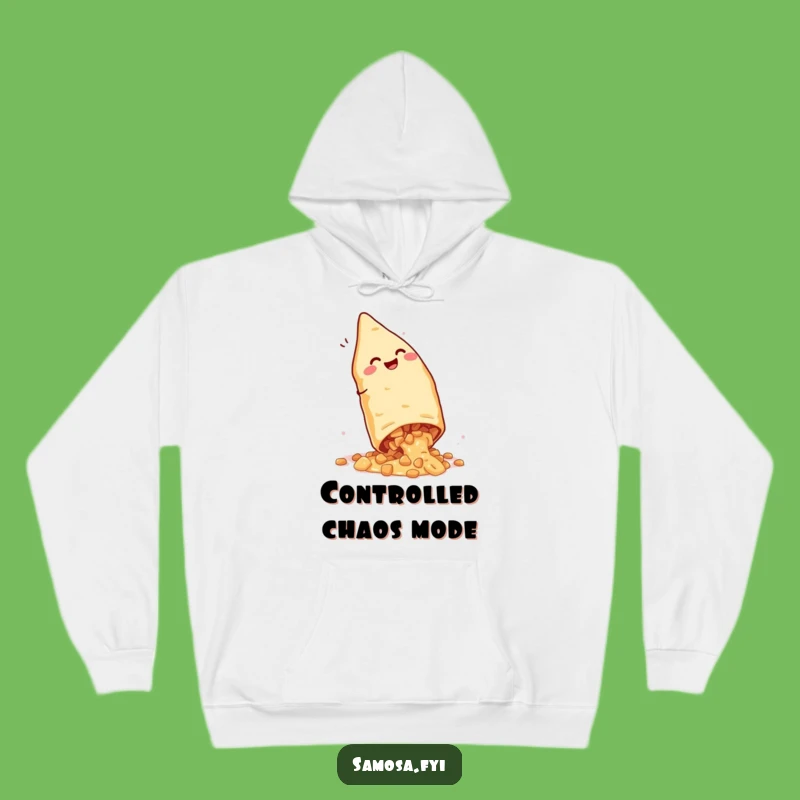 Funny Giggling Samosa Cartwheel Hoodie - Cozy & Comical Messy Snack Wear