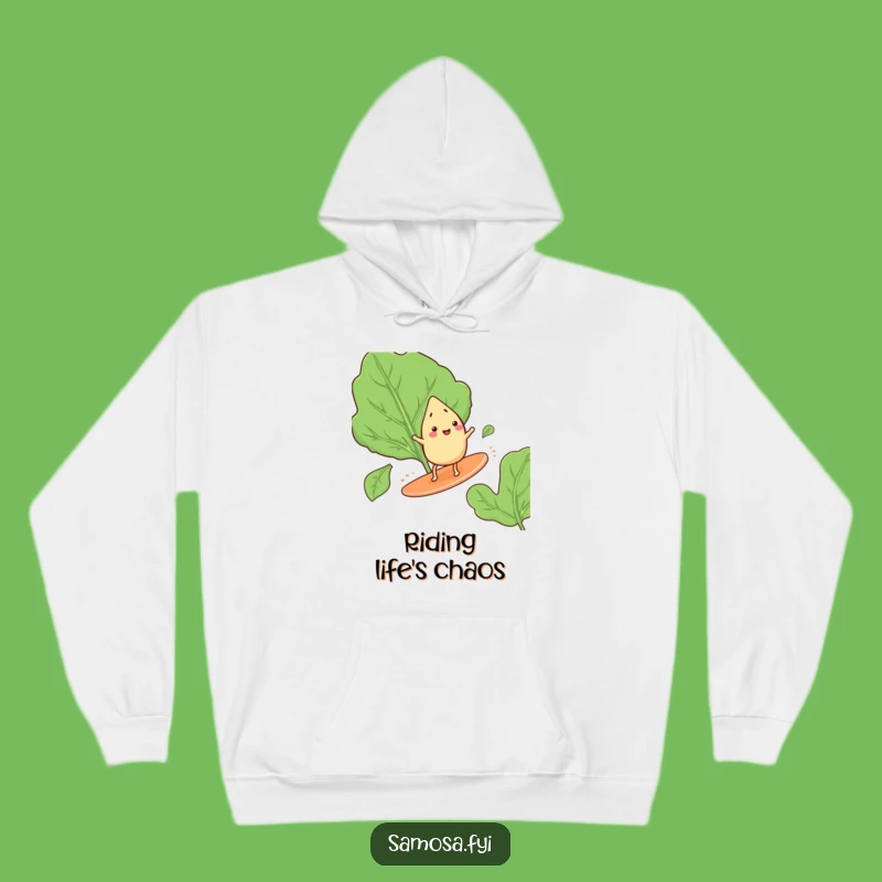 Cozy Funny Samosa Surfing Hoodie: Adventure Comfort, Great Funny Gift