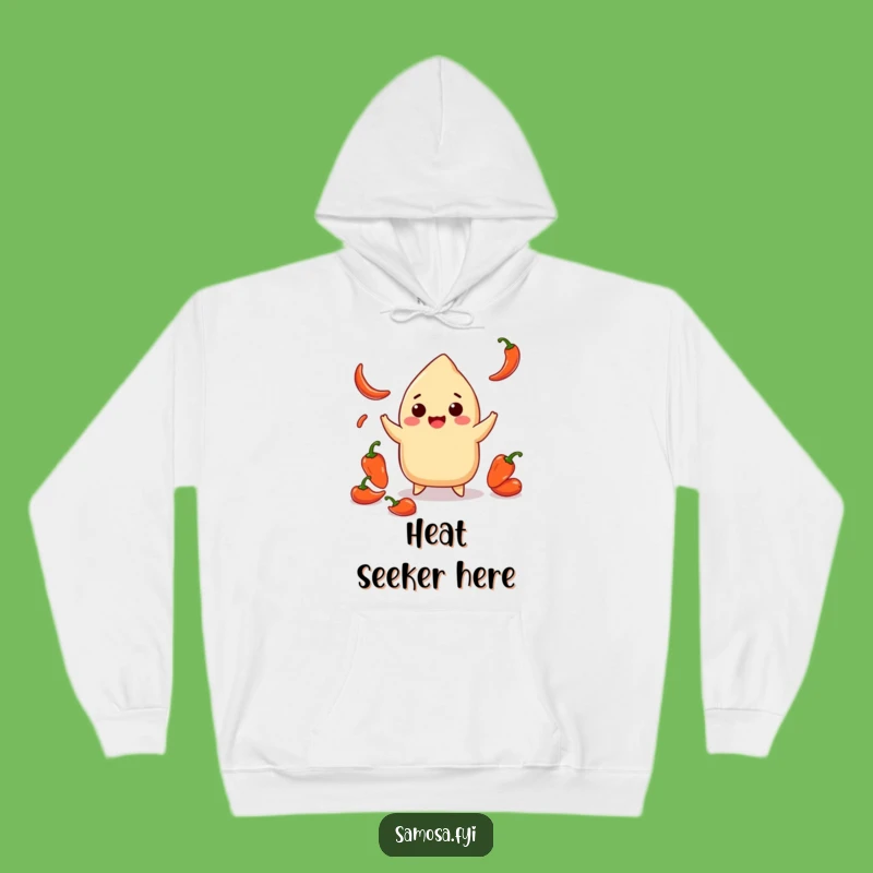Cozy Funny Smiling Samosa Chili Hoodie: Warmth Meets Spice, Perfect Comfort Gift