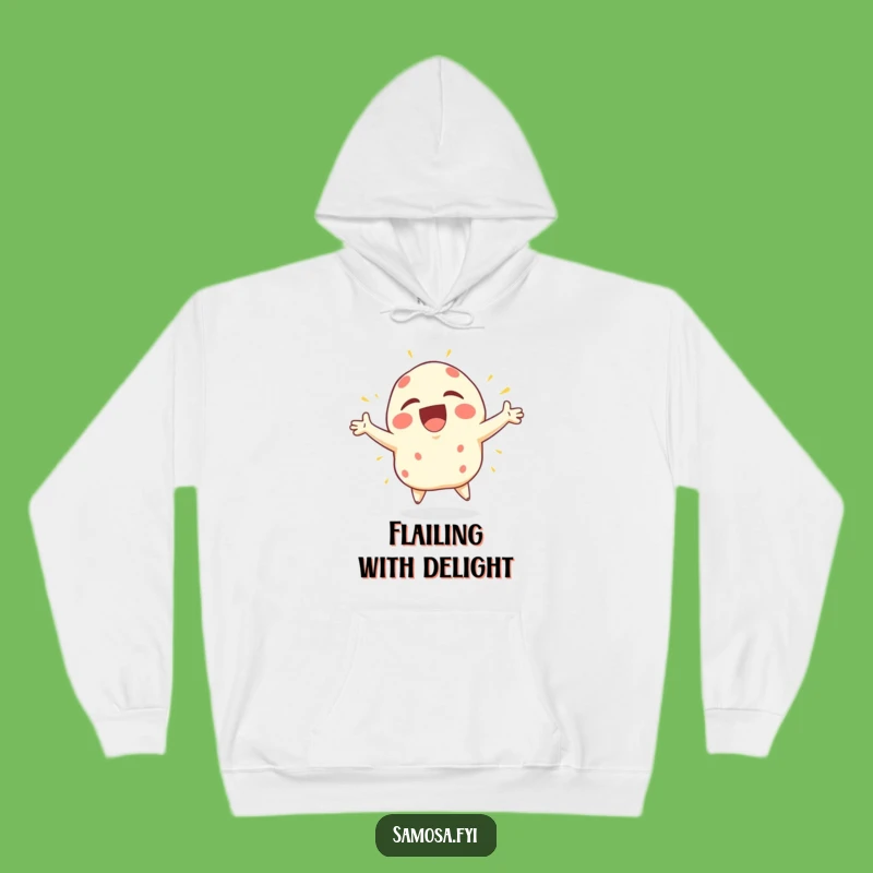 Funny Joyful Samosa Hoodie: Cozy Up in Pure Glee! A Warm Funny Gift.