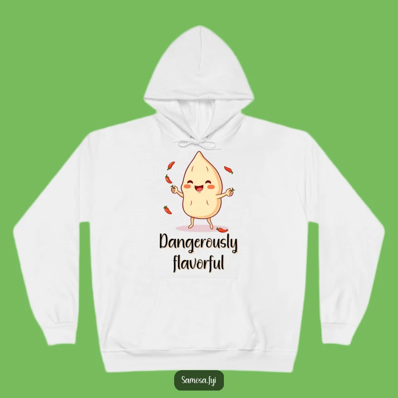 Funny Samosa Chili Pepper Juggling Hoodie - Cozy & Hilarious Snack Wear
