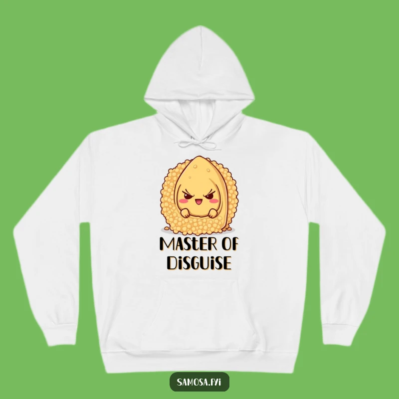 Cozy Funny Samosa Hide Hoodie - Warm Mischievous Character Apparel