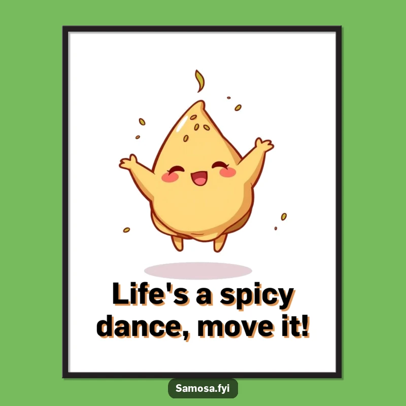 Free Printable Dancing Samosa Wall Art: Hilarious Downloadable Decor