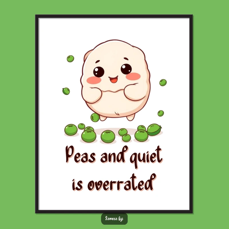 Free Printable Dumpling Wall Art: Catching Peas Fun, Downloadable Decor