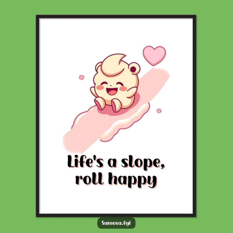 Funny Free Printable Wall Art: Giggling Laddoo Sugary Slope Decor