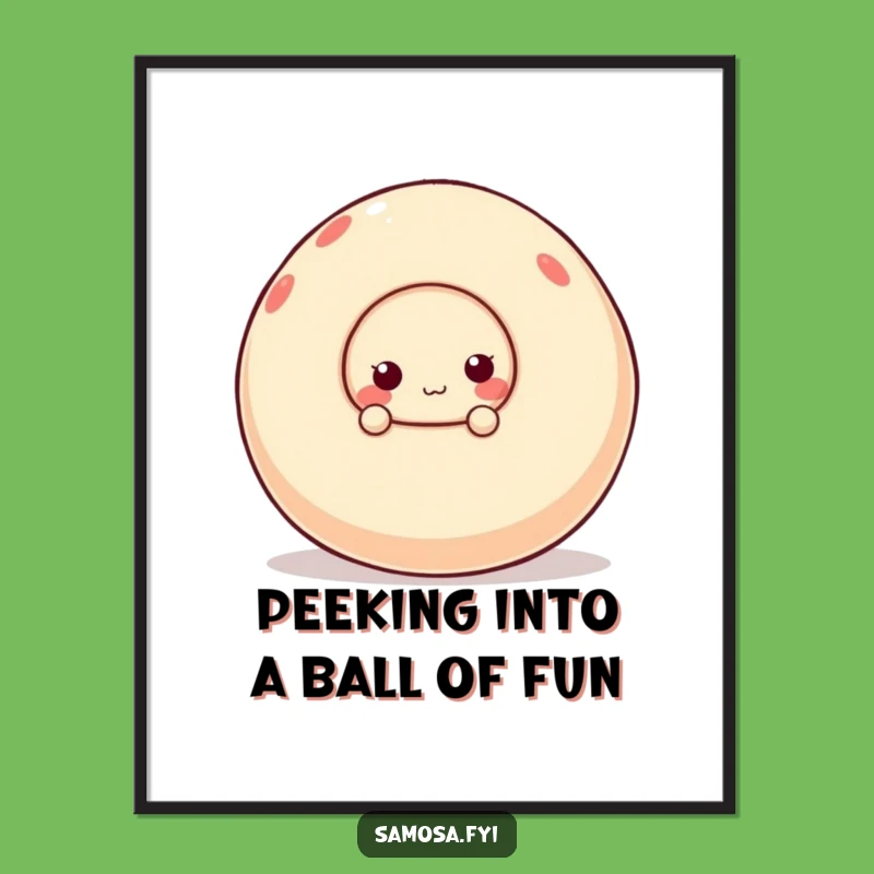 Funny Samosa Wall Art: Free Printable Wobbly Ball Surprise for Quirky Home Decor