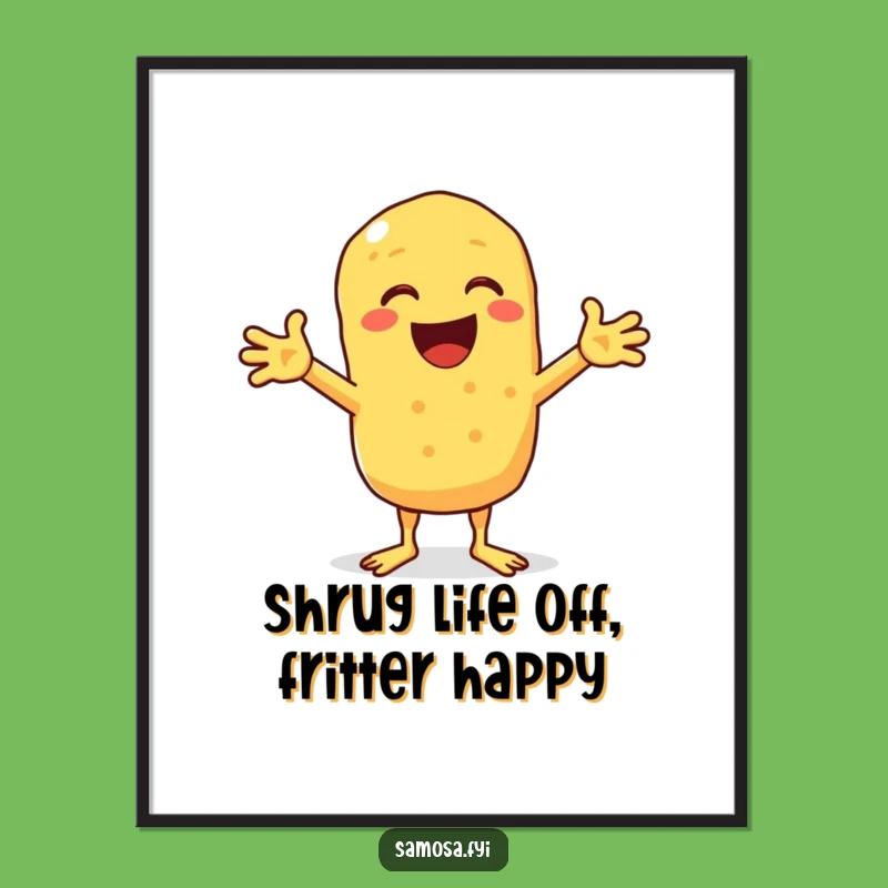 Free Printable Wall Art: Shrugging Fritter Funny Downloadable Decor