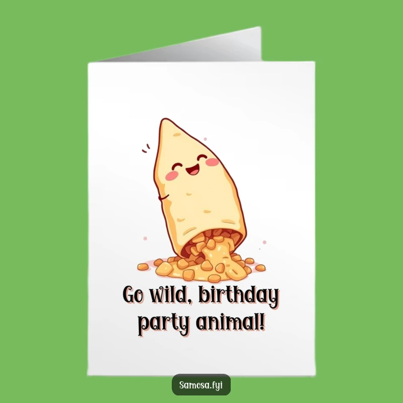 Free Printable Birthday Card Giggling Samosa Cartwheel Funny Downloadable Gift