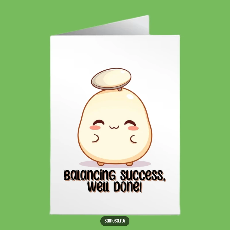 Free Printable Congrats Card: Balancing Pastry Funny Achievement Downloadable Gift