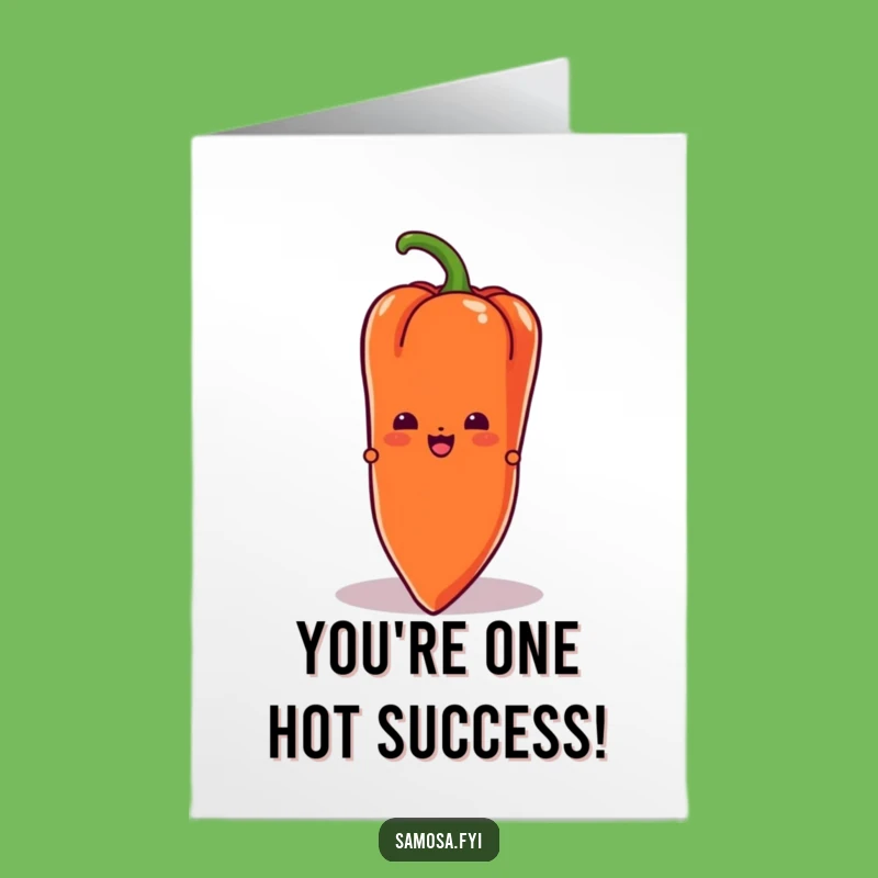 Free Printable Congrats Card: Samosa, Chili Pepper, Fun Downloadable Gift
