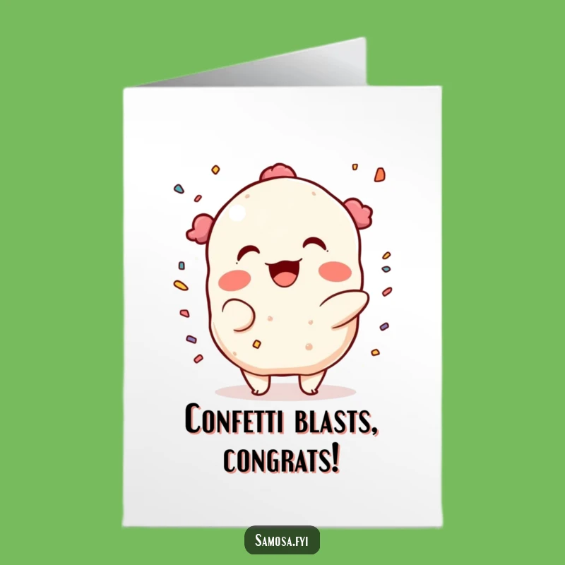 Free Printable Congrats Card: Samosa Confetti for Your Triumphant Celebration