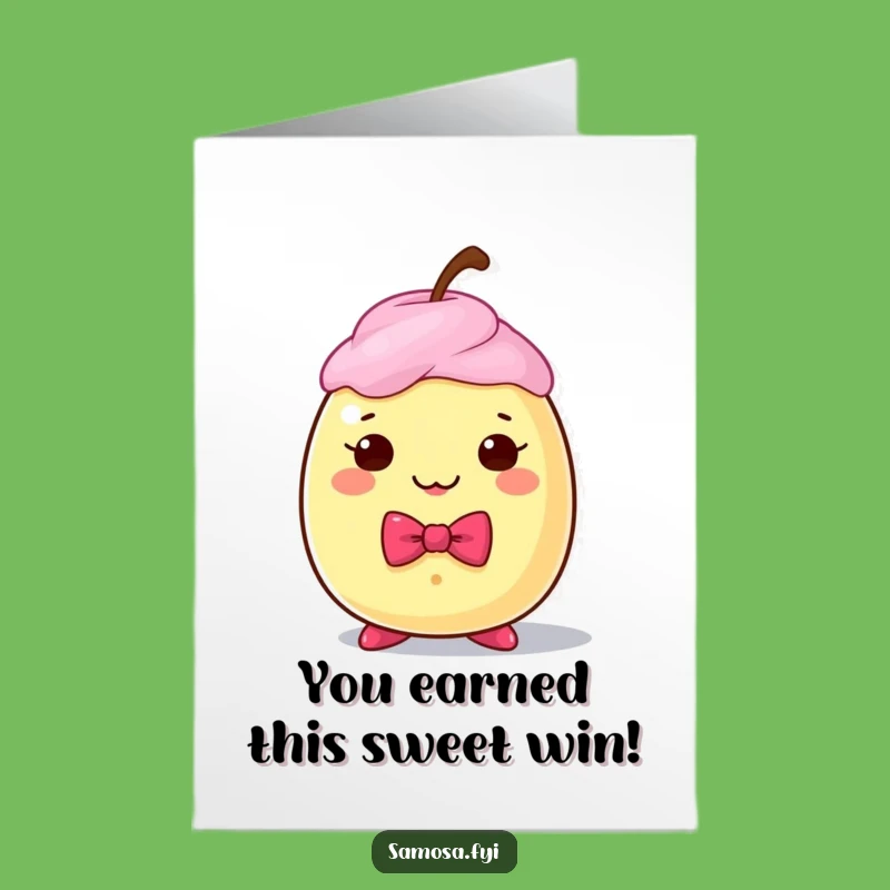 Funny Free Printable Congratulations Card: Dapper Gulab Jamun Bow Tie