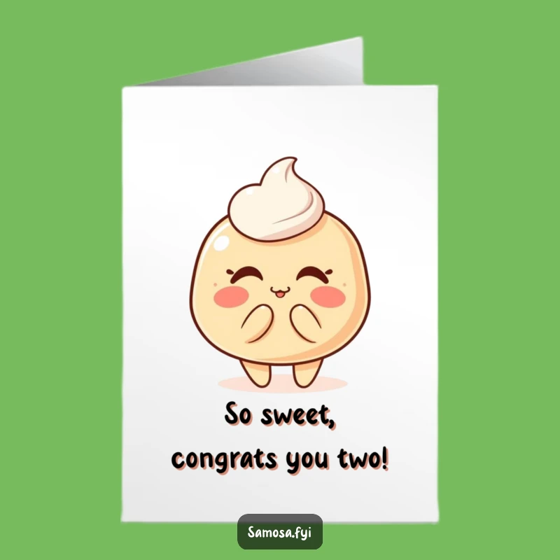 Free Printable Congrats Card: Pastry Puff Kiss for Your Win, Sweet Downloadable Gift