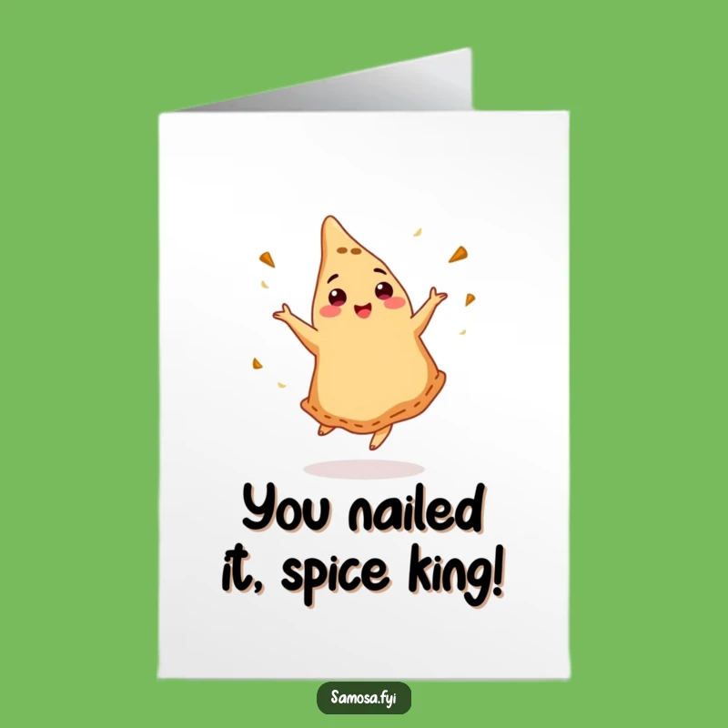 Free Printable Congrats Card: Dancing Samosa Celebration for a Funny Downloadable Gift!