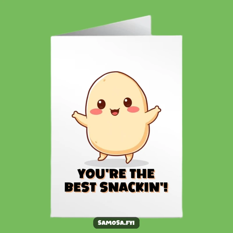 Joyful Samosa Congrats Card Free Printable: Dancing Snack Downloadable