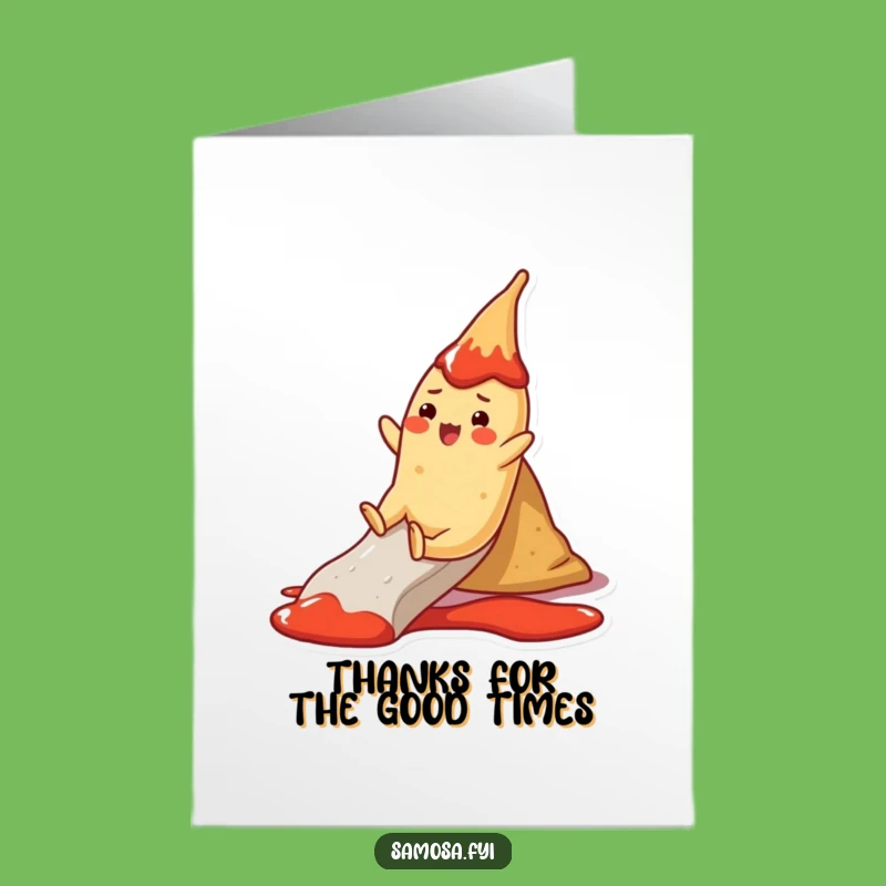 Free Printable Thank You Card: Fun Samosa Slide, Whimsical Downloadable Gift!