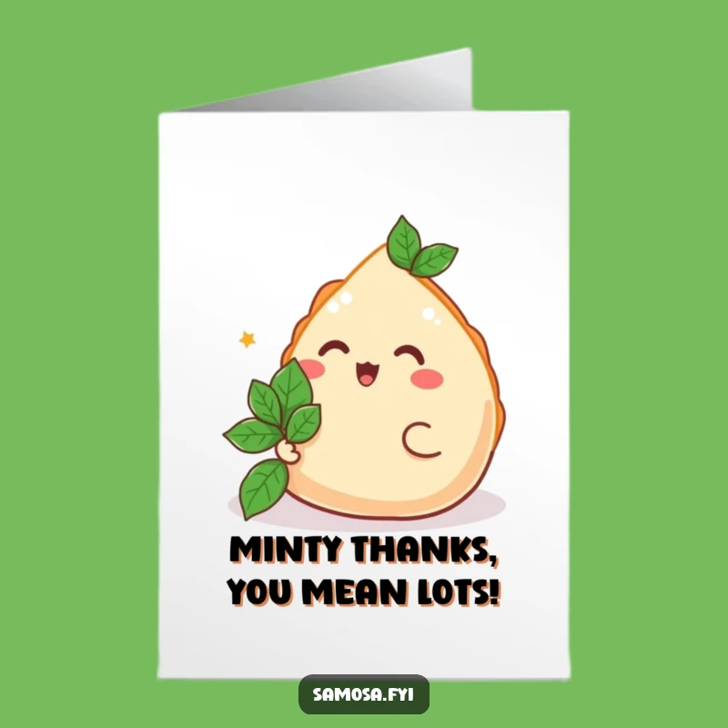 Thank You Joyful Samosa Free Printable Card, Heartfelt Downloadable Gift of Gratitude