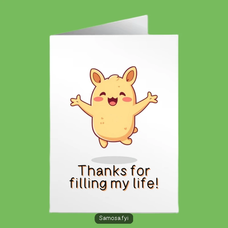 Free Printable Thank You Samosa Hop Card: Funny Downloadable Appreciation Gift