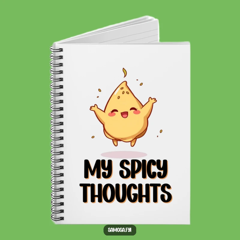 Funny Dancing Samosa Notebook - Hilarious Journal for Foodie Ideas