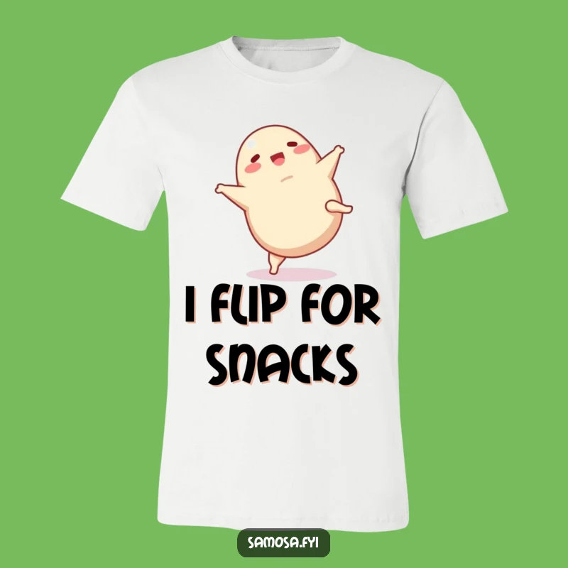 Funny Samosa Cartwheel T-Shirt: Comical Indian Snack Apparel for Laughter