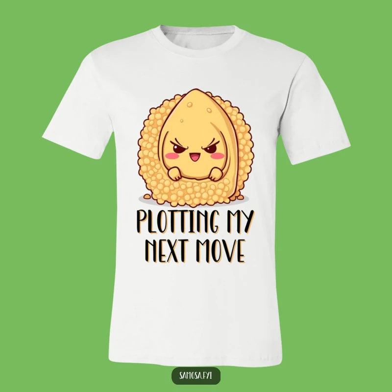 Funny Samosa Hide T-Shirt - Mischievous Couscous Cartoon Tee