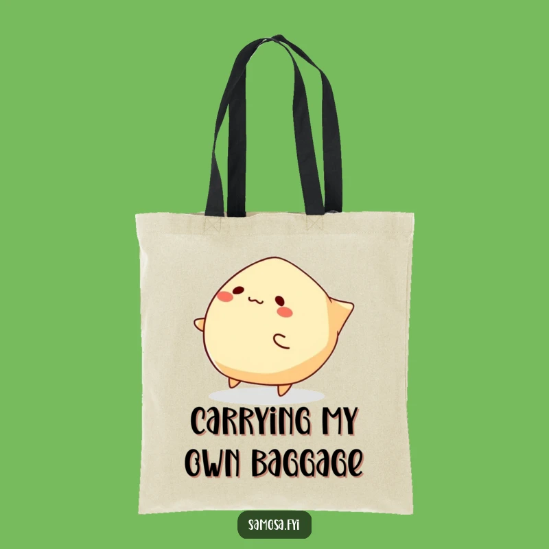 Funny Tripping Samosa Tote Bag: Carry Your Chaos! A Practical Funny Gift for Errands.